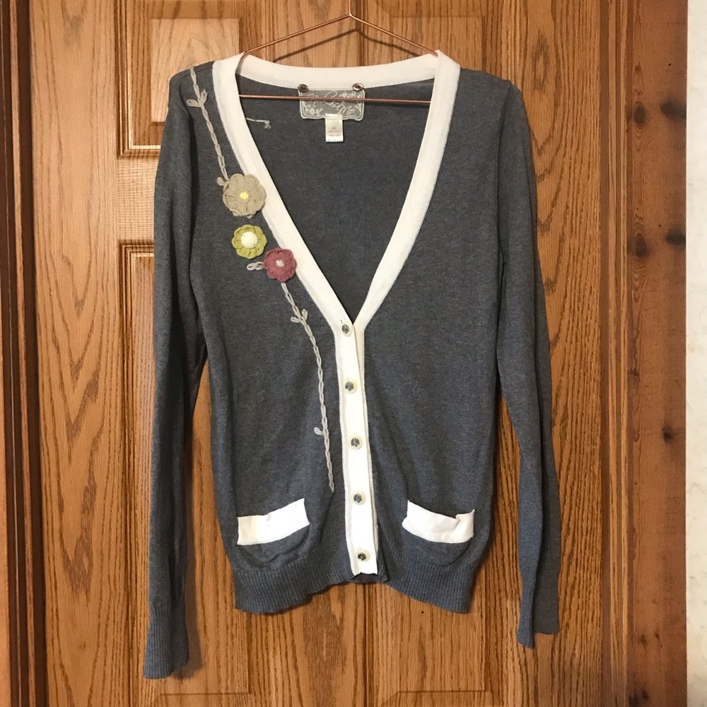 ANTHRO Nick & Mo floral cardigan medium